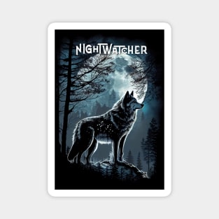 Night Watcher Wolf Magnet