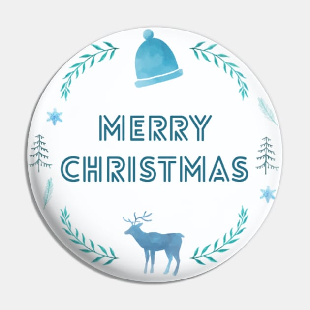 Merry Christmas Pin by Artistic Design