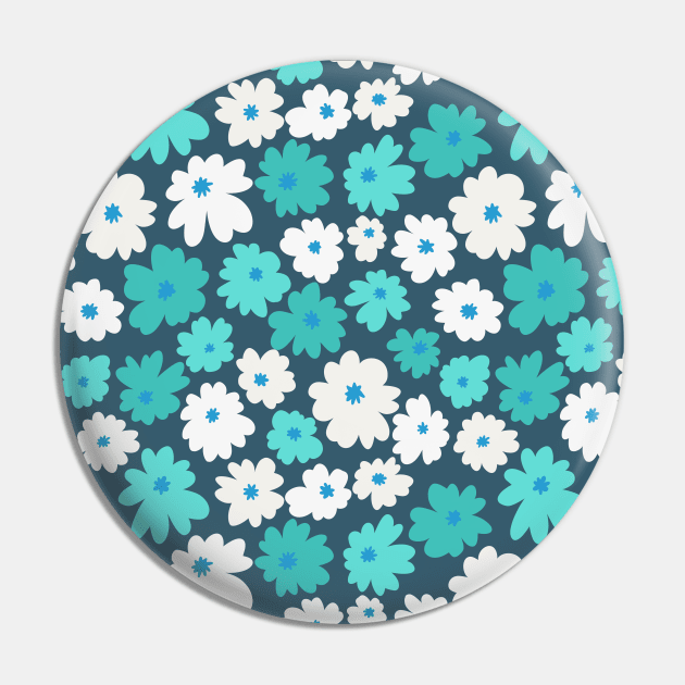 Seamless Floral Pattern Pin by FaelynArt