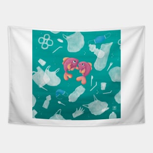 Plastic ocean Tapestry