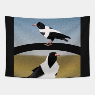 Cornish Choughs on the Beach Tapestry