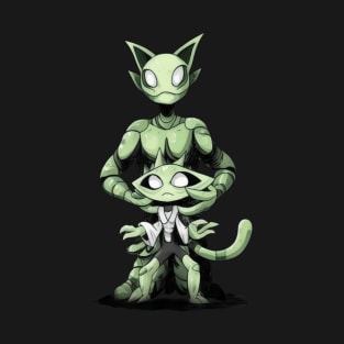 Green Alien Cats T-Shirt