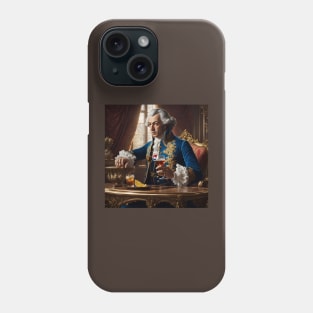 Louis XV drinking a soda Phone Case