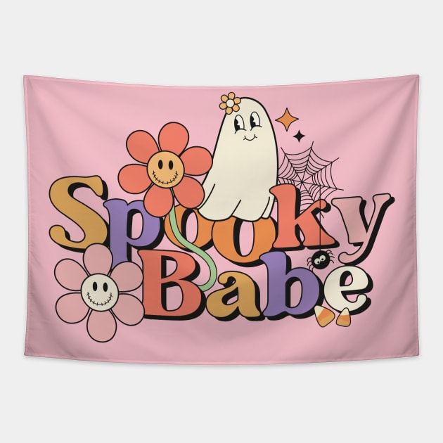 Spooky Babe Tapestry by Erin Decker Creative