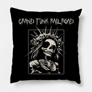 grand funk bridge skull Pillow