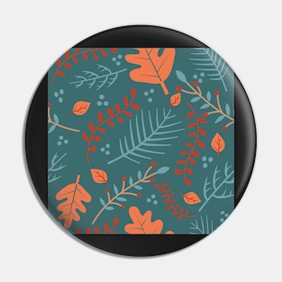 Autumn Leaves Detail Pattern Pin