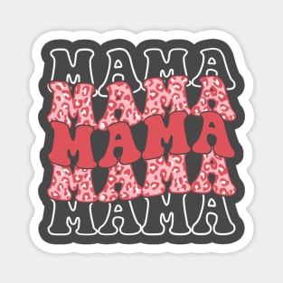 Retro Mama Shirt, Leopard Mama Shirt, Motherhood Shirt, Cute Mom Shirt,Mothers Day Gift, Mama T-shirt,Mom Life Shirt,Mama Shirt Magnet