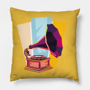 vintage music player Pillow