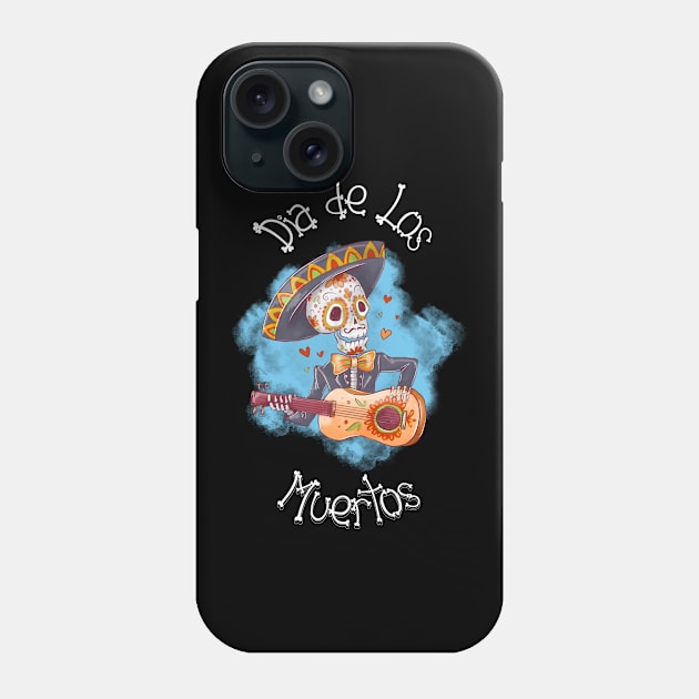 Dia de los Muertos- Sugar Candy Skull Phone Case by Rude Bee