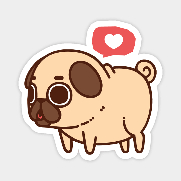 Puglie Pug Magnet by Puglie Pug 