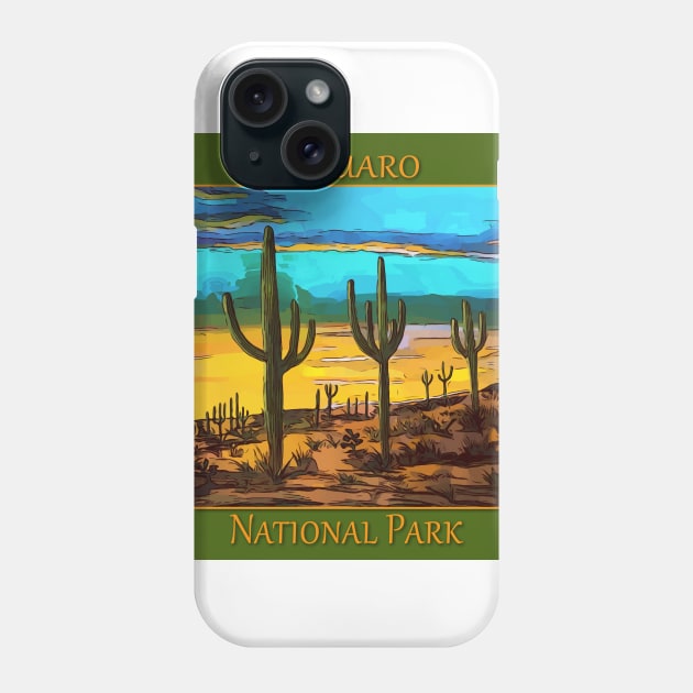 Saguaro from the Saguaro National Park in Arizona Phone Case by WelshDesigns