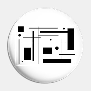 Black Geometric Shapes On White Pin