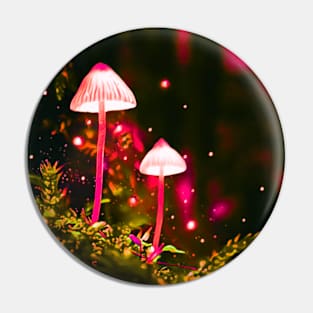 Mushroom Glow (Pink Glowing Mushrooms) Pin