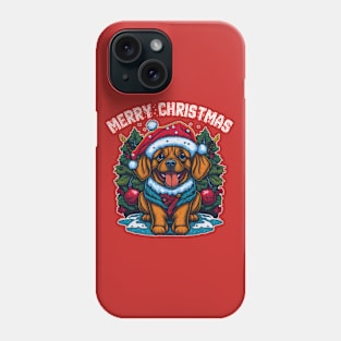 cute christmas dog Phone Case