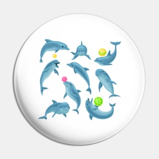 dolphin set playing Pin