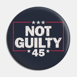 Not Guilty - Free Trump 2024 Pin