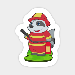 Racoon Firefighter Fire extinguisher Fire department Magnet