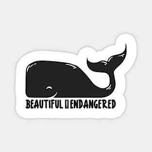 'Beautiful but Endangered' Animal Conservation Shirt Magnet