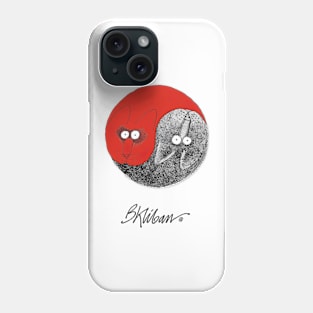 B kliban cat - ghost cat Phone Case