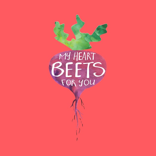 My heart BEETS for you - funny pun design by HiTechMomDotCom