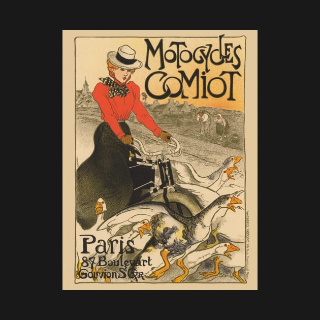 Motocycles Comiot France Vintage Poster 1899 by vintagetreasure