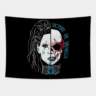 shieldmaiden skull Tapestry