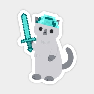 Cat in armor Magnet