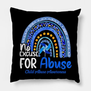 No Excuse For Abuse Child Abuse Prevention Awareness Month Pillow