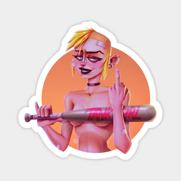 Tank Girl Magnet by ivanOFFmax