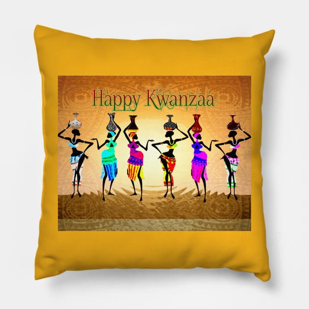 Happy Kwanzaa Pillow by Afrocentric-Redman4u2