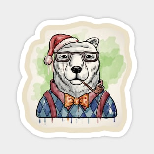 Dapper Christmas Bear Magnet