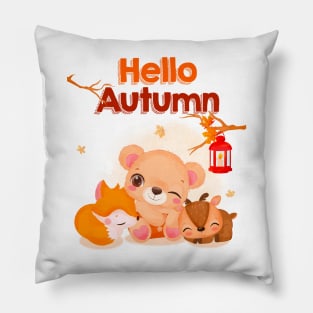 Cute Bear watercolor Pillow