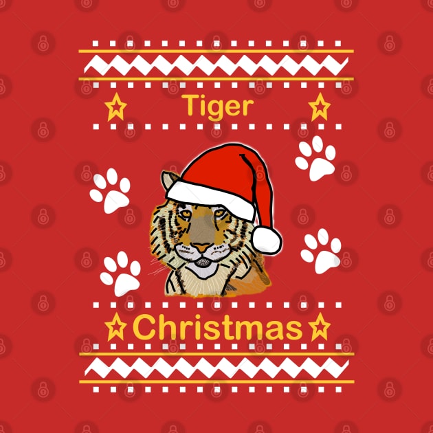 Tiger Christmas Sweater by ellenhenryart