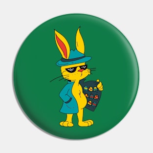 Shady Easter Bunny Pin