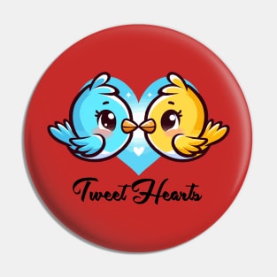 Chirpy Amour: Feathered Heart Symphony Pin