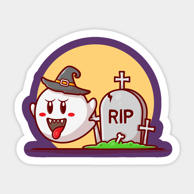 Cute Scary Ghost Cartoon Vector Icon Illustration - Ghost - Sticker | TeePublic Cute Scary Ghost Cartoon Vector Icon Illustration - Ghost - Sticker | TeePublic
