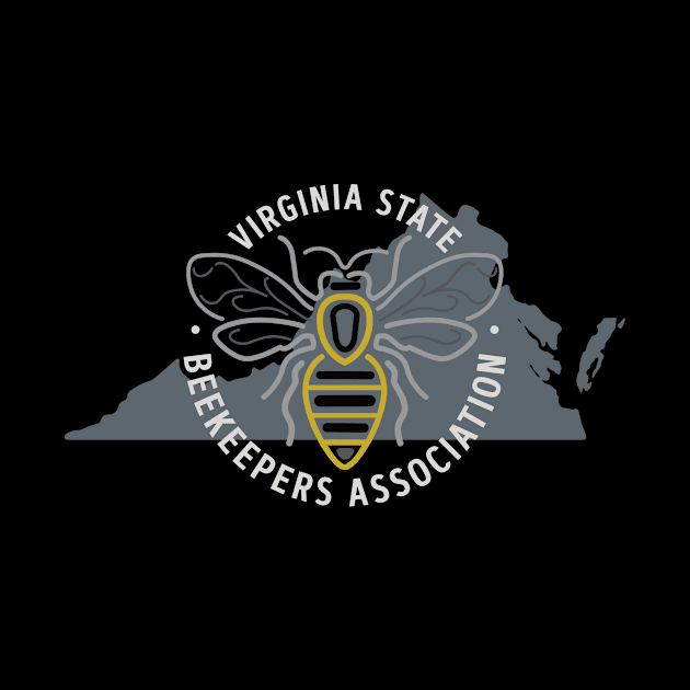 White Lettering Logo by Virginia State Beekeepers