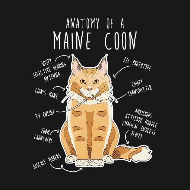 Maine Coon Cat Anatomy by Psitta