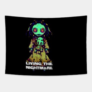 Creepy Scary Doll Living The Nightmare October 31st Horror Tapestry