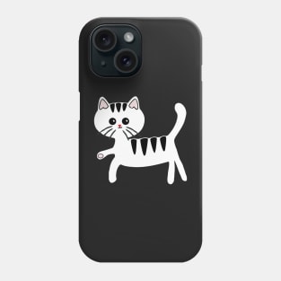 Cute cat with red nose Phone Case