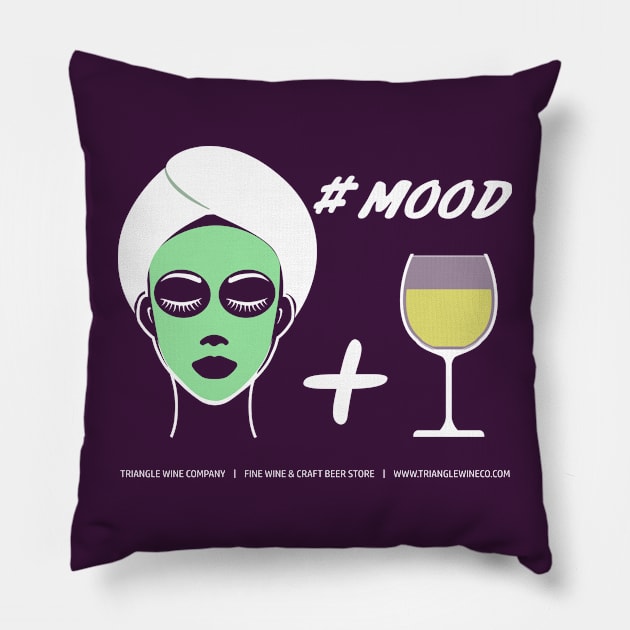 Wine Mood (white) Pillow by trianglewineco