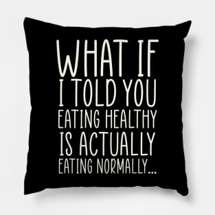 Diet Meme Sarcastic Weightloss Fasting Gym Workout Fitness Pillow