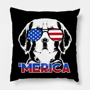 Patriot Beagle Dog Merica Tee Pillow