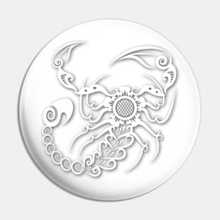 Scorpion floral pattern ornament Pin