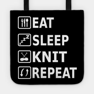 Eat Sleep Knitting Repeat Wool Gift Children Tote