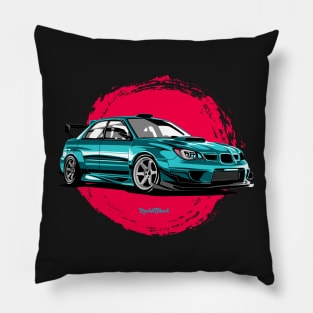 WRX sti illustration vector art Pillow