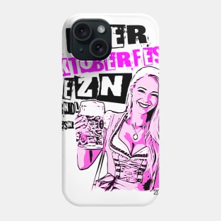 2reborn JEN Oktoberfest Bier Party Dirndl piink Phone Case