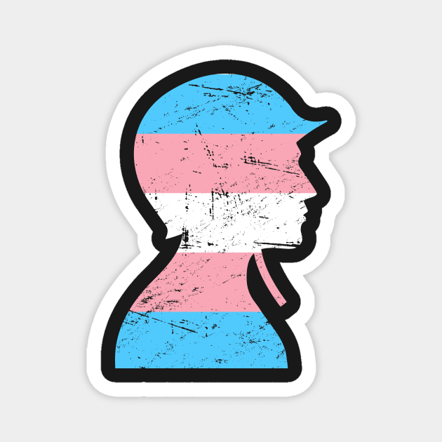 Support Trans Troops Magnet by MeatMan