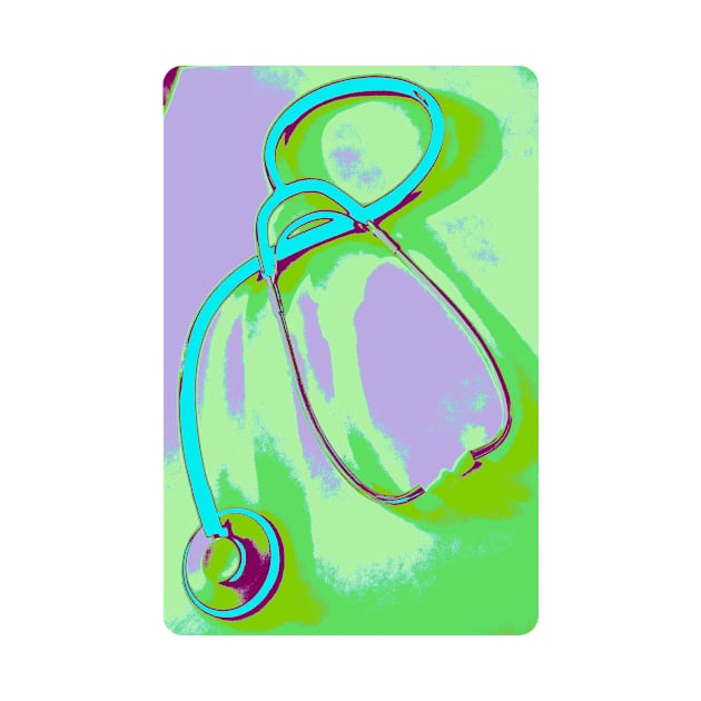 stethoscope art poster by Retropenguin