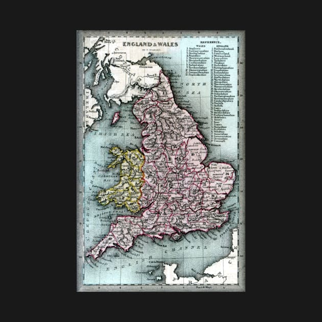1835 Map of England and Wales by historicimage